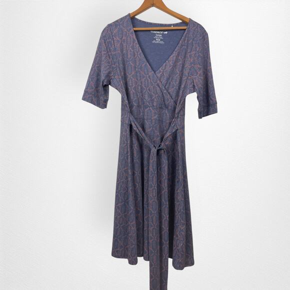 Toad & Co Cue Wrap Cafe‎ Dress Women's Large - Picture 1 of 7